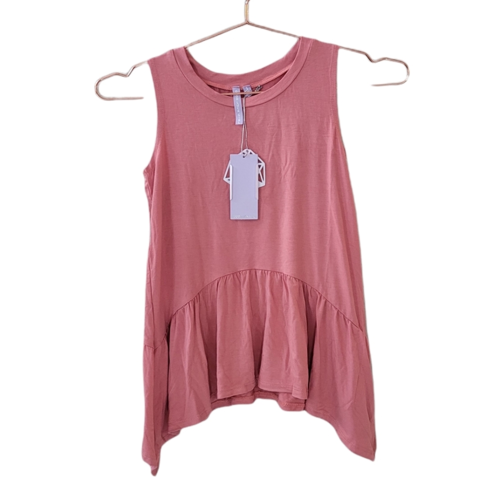 GOOD LUCK GIRL Cinnamon Waterfall Ruffle Tank Top Size S